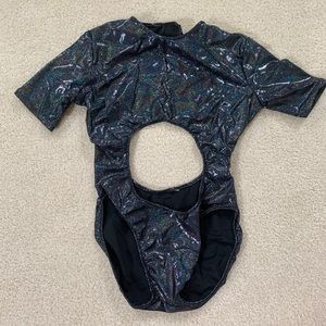 holographic rave cutout bodysuit